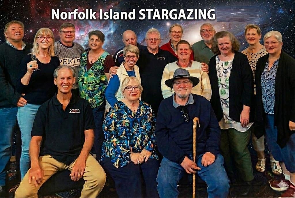 Stargazers under the Milky Way on Norfolk Island